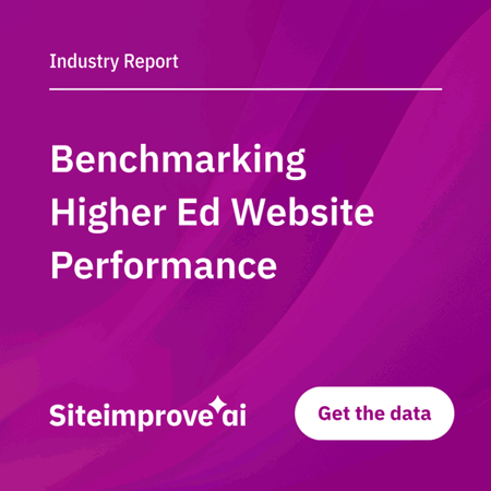 Industry Report for Benchmarking Higher Ed Website Performance.