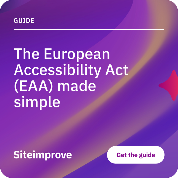 Siteimprove AI guide on the European Accessibility Act (EAA) made simple.